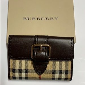 Burberry check wallet 100% authentic new in box
